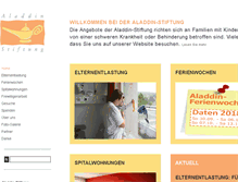 Tablet Screenshot of aladdin-stiftung.ch